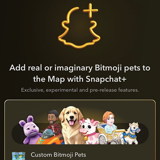 Image credit: Snapchat+ Bitmoji pet screenshot by Jonah Manzano